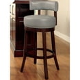 thumbnail image 5 of Furniture of America Tendel Faux Leather 29-inch Bar Stool in Gray (Set of 2), 5 of 5
