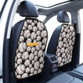 thumbnail image 3 of Fuzoiu Cute Baseball Print 2 Pack Kick Mat Back Seat Protector With 3 Storage Pockets, Universal Car Seat Back Organizer For Kids Pets, Waterproof Backseat Protector For Most Car, 3 of 8