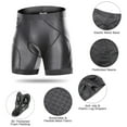 thumbnail image 2 of FIEWESEY Men's Cycling Shorts Padded Bicycle Riding Half Pants Bike Biking Tights (Gray, M), 2 of 7