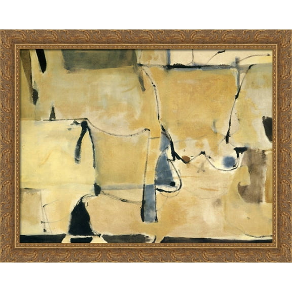Miller 22 34x28 Large Gold Ornate Wood Framed Canvas Art by Richard Diebenkorn