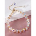 thumbnail image 3 of EOEMY Holographic Crystal Beaded Chain Bracelet Women Bracelet Stackable Bracelet-Default, 3 of 9