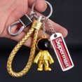 thumbnail image 3 of Creative Space Robot Keychain Fashion Keychain Accessory Hanging Key Rings Ornament (Golden), 3 of 7