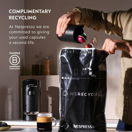 Nespresso Vertuo Pop Coffee and Espresso Maker by De'Longhi with Milk Frother, Black