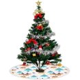 thumbnail image 4 of GZHJMY Cute Woodland Animals Christmas Tree Skirt 48" for Indoor Outdoor Holiday Party Office Store Cupboard Decoration, 4 of 5
