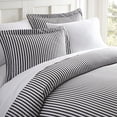 thumbnail image 1 of ienjoy Home 3 Piece Ribbon Patterned Home Collection Premium Ultra Soft Duvet Cover Set, King, Gray, 1 of 1