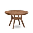 thumbnail image 3 of Luxe by East West Furniture 7 Pc Dining Set consists of a Pedestal Kitchen and 6   Chairs with Padded  Walnut-Color:Light Beige, 3 of 7
