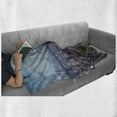 thumbnail image 5 of Eiffel Tower Soft Flannel Fleece Blanket, Aerial View of Eiffel Tower Clear Day Boulevard Busy Town Park Skyscrape, Cozy Plush for Indoor and Outdoor Use, 60" x 80", Pale Blue Brown, by Ambesonne, 5 of 5