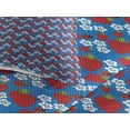thumbnail image 3 of Ladybug Coverlet, Strawberries Flowers Summer Season Vibes Vibrant Joyful Growth Fruit Design, 3 Piece Decorative Quilted Bedspread Set with 2 Pillow Shams, Queen Size, Blue Ruby, by Ambesonne, 3 of 4