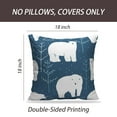 thumbnail image 2 of LALILO Throw Pillow Covers Blue Christmas Winter With White Polar Cushion Cover 18" x 18", 2 Pack, 2 of 6