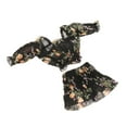 thumbnail image 1 of 1: 6 Mujeres Patrón de flor de manga corta Patrón de flores Mini Doll Manga de manga de muñeca para accesorios de figura femenina a escala de 12 negro, 1 of 8