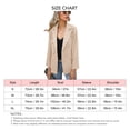 thumbnail image 5 of Chaqueta de traje para mujer, cuello en V, manga larga, bolsillos falsos, botón, chaqueta de traje informal para mujer, albaricoque M, 5 of 5