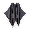 thumbnail image 2 of Resicozy Shawl Wraps Women Winter Knitted Scarf Fashion Solid Color Cardigan Cape Top Sweater Shawl Scarf Gray, 2 of 4