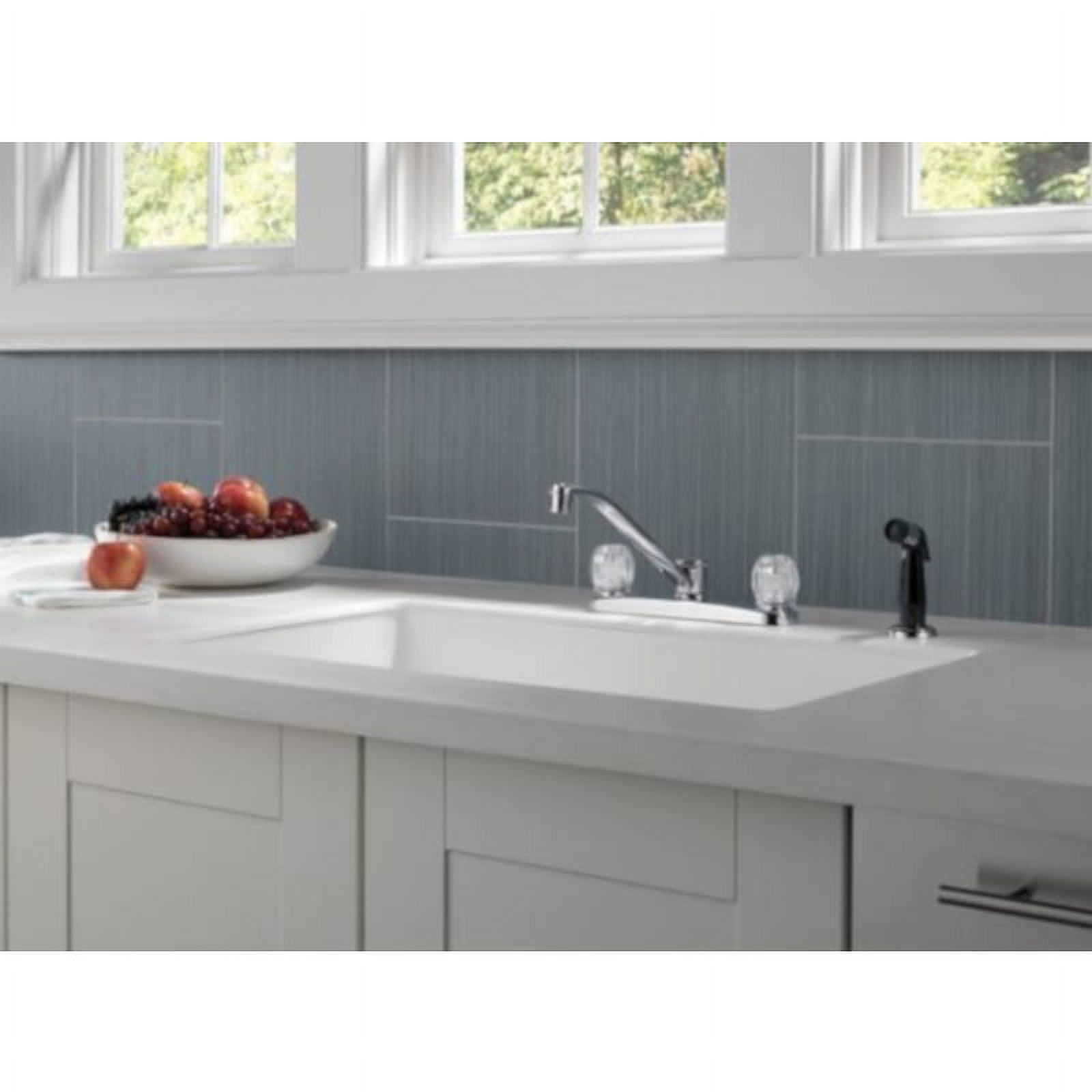 Peerless Classic Two Handle Chrome Kitchen Faucet Side Wand Included