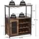 thumbnail image 2 of 3 - tier wine bar gabinete con detachable wine rack, glass holder, y mesh door - ideal para para kitchen, sala de estar, y bar con ample almacenamiento space, 2 of 8