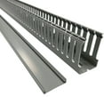 thumbnail image 2 of Electriduct 1.4"W x 1.2"H Open Slot Wire Duct Raceway - Stick Length: 6.56 Feet - Gray - 12 Pack, 2 of 2