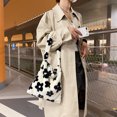 thumbnail image 1 of Bolso de mano de moda para mujer, lindo peluche para otoño invierno, gran capacidad, negro, 1 of 7