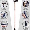 thumbnail image 7 of DMI Walking Cane for Men, Women, FSA HSA Eligible Foldable Sticks for Seniors, Mobility and Daily Living Aids, Adjusts from 33-37, Floral, 7 of 7