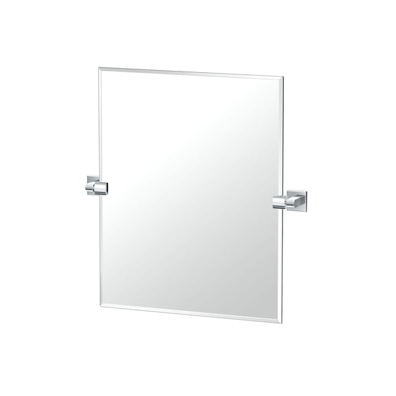 Gatco Mode 24" Frameless Rectangular Mirror, Chrome