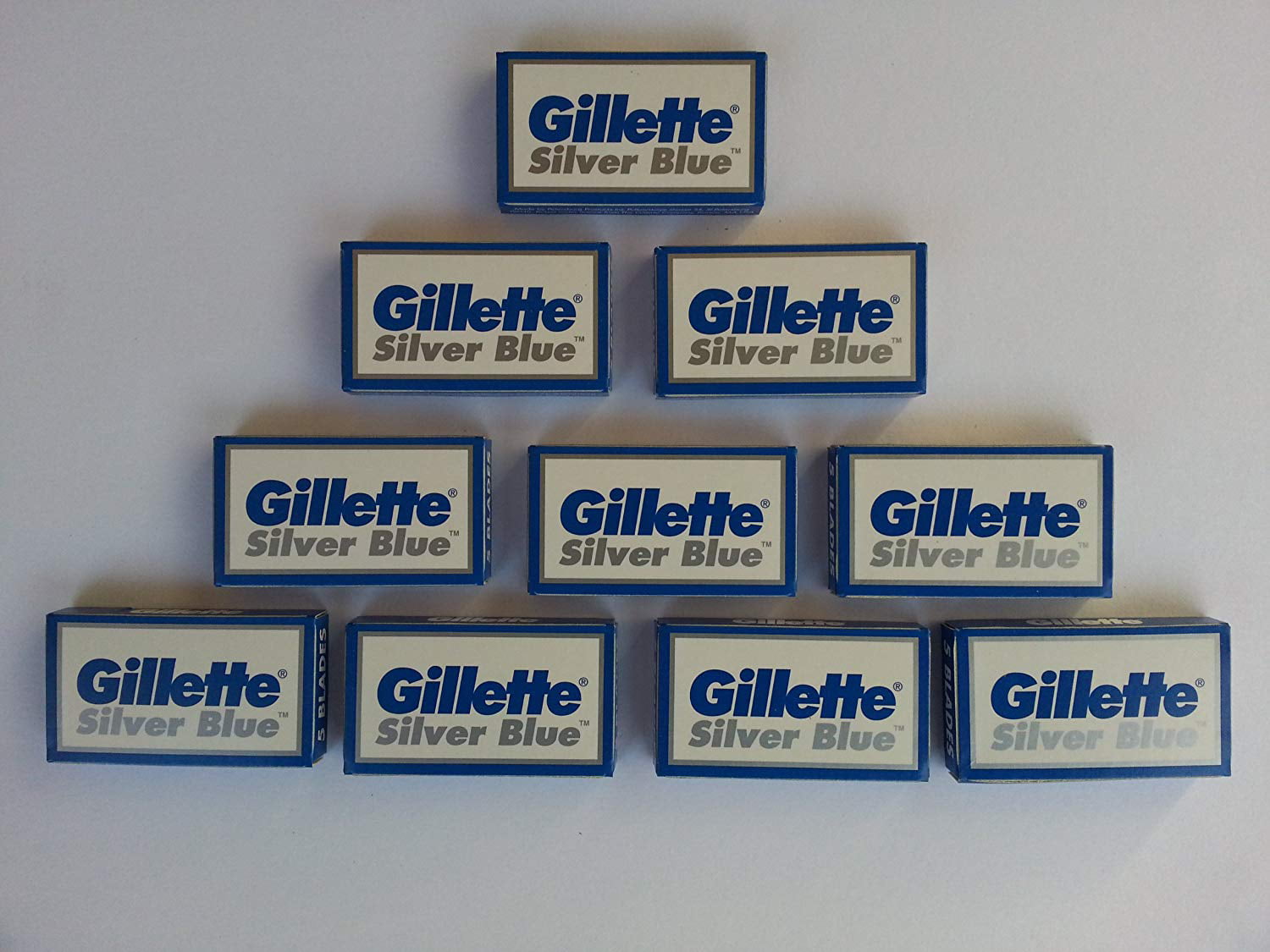Gillette Silver Blue Double Edge Razors Blades 50 Count