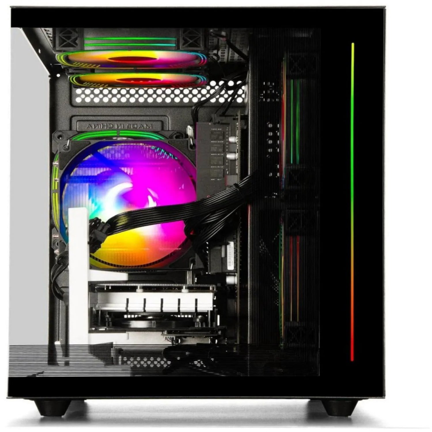 ZHICGCP Gaming Desktop PC, Ryzen 7 5700X, RTX 3050 8GB,1TB SSD, 16GB DDR4, Black, Windows 11