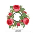 thumbnail image 3 of Lwlmwt 8-Inch Faux Rose Candle Rings Romantic Valentine’s Day Table Topper, Perfect for Dinner Centerpieces & Wedding Reception Decor, 3 of 6