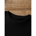 thumbnail image 3 of Men'S Casual Crew Neck T-Shirt with Vibrant Apple & Caterpillar Design - Black Polyester, Short Sleeve, All-Season Wear, Casual Attire|Playful Graphic Tee|Knit Construction, 3 of 6