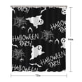 thumbnail image 5 of Retro Horror Themed Artwork Shower Curtain Cute Ghost Pumpkin Illustration Quick-Dry,72x84 inch Shower Curtain, 5 of 6