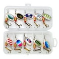 thumbnail image 3 of 10 piezas Señuelos de pesca Spinnerbait Zulema Cebos para Salmon Bas Estilo A, 3 of 8