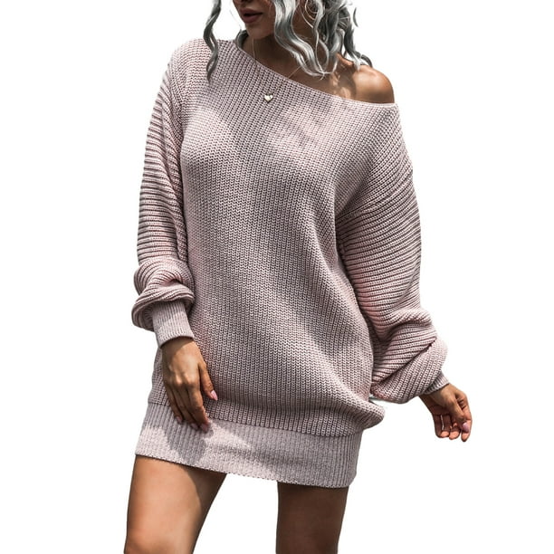 Plus size off hotsell the shoulder sweater dress