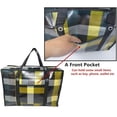 thumbnail image 2 of 4 Pcs of Large Reusable Hard Plastic Fabric Shopping, Laundry, Moving, Storage Bag with Zipper (19.5"x13.5"x7.5") (Assorted Colors), 2 of 6