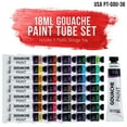 thumbnail image 2 of U.S. Art Supply Professional 36 Color Set of Gouche Paint in Large 18ml Tubes - Bonus Color Mixing Wheel, 2 of 4