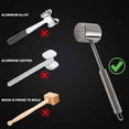 thumbnail image 4 of TIMIFIS Meat floss hammer 10.6 Inch Sided Meat Tenderizer 304 Stainless Steel Cooking Meat For Tenderizing Beef Chicken Lamb, Pounding Meat kitchen gadgets Kitchen Gadgets, 4 of 8