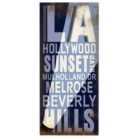 Artehouse LLC La Hollywood Transit by Cory Steffen Textual Art Plaque
