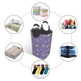 thumbnail image 4 of DouZhe 50L Rectangular Laundry Basket, Violet Floral Lavender Prints Waterproof Foldable Laundry Hamper with Aluminum Handles, 4 of 6