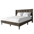 thumbnail image 3 of Castle Place Elegance Wingback Full Platform Bed, Brown, 3 of 11