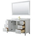 thumbnail image 3 of Wyndham Collection Daria 60" Wood & Marble Single Bathroom Vanity in White/Gold, 3 of 3