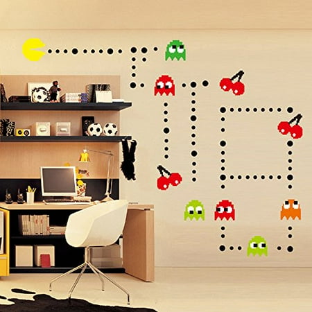 ufengke® cartoon pac-man games wall decals, children's room nursery