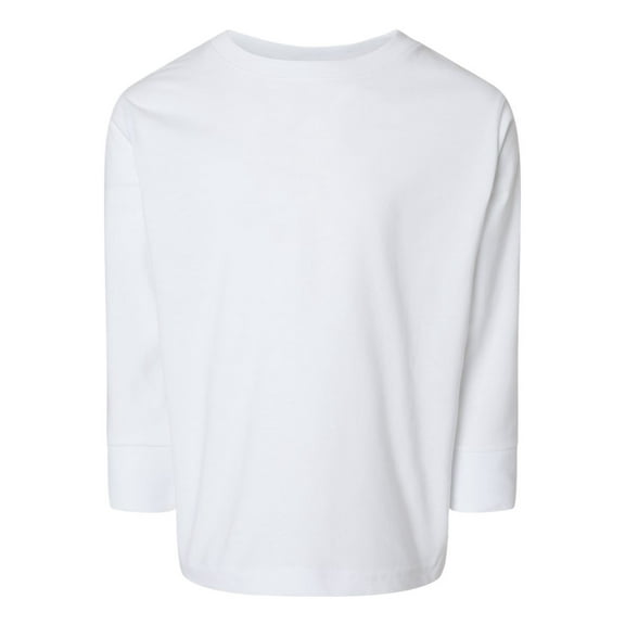 Baby Toddler Fine Jersey Long Sleeve Tee T-Shirts , white , 2T
