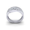 thumbnail image 3 of 2ct Round Cut Diamond Prong Women's 3Row Fancy Stylized Wedding Band Bridal Anniversary Ring Solid 10K Gold GH SI1, 3 of 3