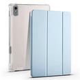 thumbnail image 1 of For Lenovo Tab P11 Gen 2 Transparent Pen Tray Tri-Fold Leather Case Lavender Purple, 1 of 5