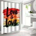 thumbnail image 1 of Cortina impermeable para la ducha del baño, diseño colorido e inclusivo con anillos fáciles de colgar, y una decoración versátil durante todo el año para el hogar, bañera y mampara de inodoro, 1 of 6