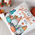 thumbnail image 4 of Fundas de almohada de otoño, 18x18, Juego de 4 fundas de almohada rústicas para vacaciones de otoño, almohadas de calabaza de gnomos de granja, 4 of 5