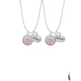 thumbnail image 2 of Delight Jewelry Silvertone Domed Multi Color DVM Mother & Daughter Heart Necklaces (Set of 2), 19"+2", 2 of 4