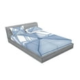 thumbnail image 2 of Ambesonne Modern Fitted Sheet & Pillow Sham Set, Corridor of Spaceship, Full, White, 2 of 2