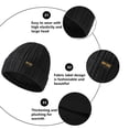 thumbnail image 3 of Gorro de invierno con forro de satén para mujer y hombre, gorro holgado con forro de seda para invierno, gorro de punto cálido con puños, 3 of 5