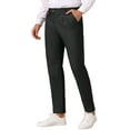 thumbnail image 4 of INSPIRE CHIC Dress Pants for Men's Pleated Front Tapered Leg Business Chino Trousers 40 Black, 4 of 6