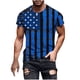 thumbnail image 1 of Mens Casual Pantalones Cortos Raya Impresión Suéter Fitness Deportes Camiseta, Poliéster Cuello Redondo Blusa para Al Aire Libre, Diario Y Primavera Verano Desgaste, 1 of 5