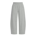 thumbnail image 7 of Womens Barrel Sweatpants, Baggy Wide Leg Lounge Pants Drawstring Elastic Waist Soft, 7 of 7