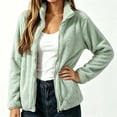 thumbnail image 6 of ZUBMGKTE Winter Fleece Jacket for Women 2026 Zipper Stand Collar Casual Coats Winter Outerwear Big & Tall with PocketsM-5XL, 6 of 6