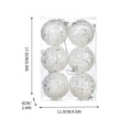 thumbnail image 3 of Ganfancp Christmas New Glitter Foam Ball Set Christmas Tree Pendant Decorations Christmas Tree Decoration Ball Window Door Hanging Ornaments Rebajas Hoy Liquidación Bola de Navidad*6, 3 of 7